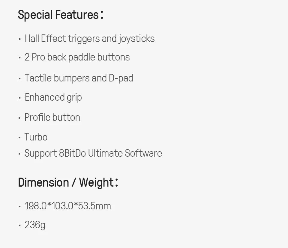 8BitDo-Ultimate Bluetooth Mobile Gaming Controller for Android devices,  with Hall Effect Joysticks and Hall Triggers