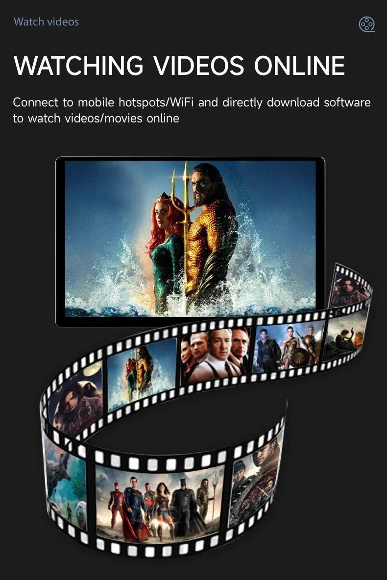 13.3/14" Car Headrest Monitor Display IPS Android 12 2G+32G/4G+64G/8G+128G Touch Screen For Car Rear Seat Player Dual HDMI Music