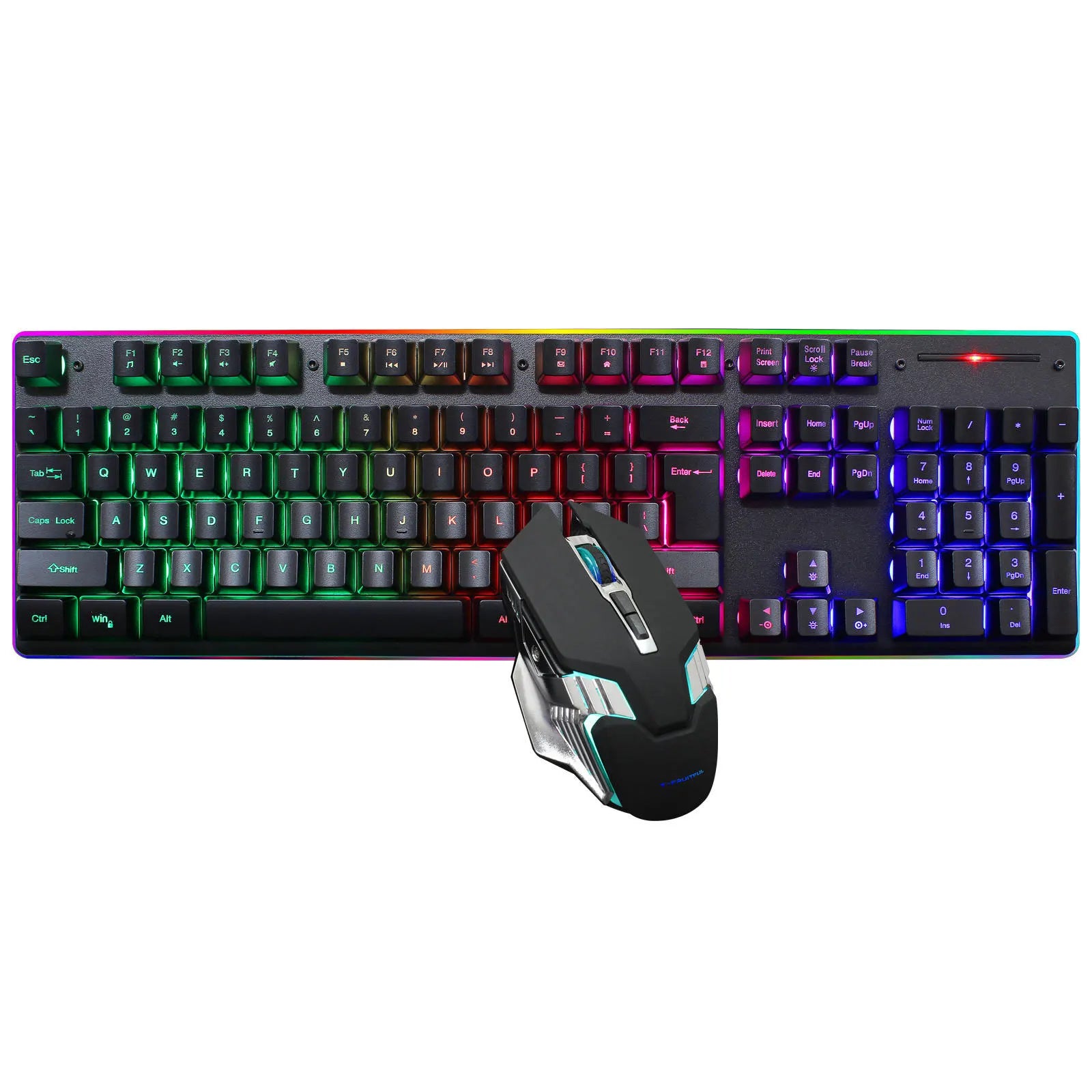 104 Keys RGB Computer Ergonomic Gamer Keyboard Mouse Wireless USB Rechargeable Gaming Mechanical Keyboard And Mouse Set Combos