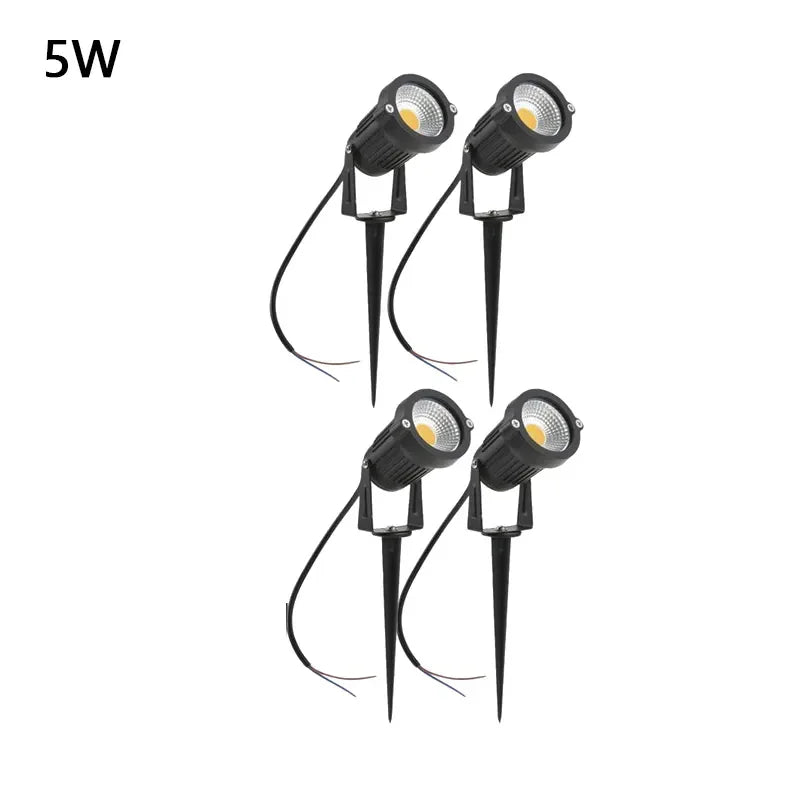 LED Garden Lawn Lamp 5W 10W 15W Outdoor Waterprof IP65 220V110V12V24V Landscape Spike Bulb Garden Path COB Lawn Spotlights