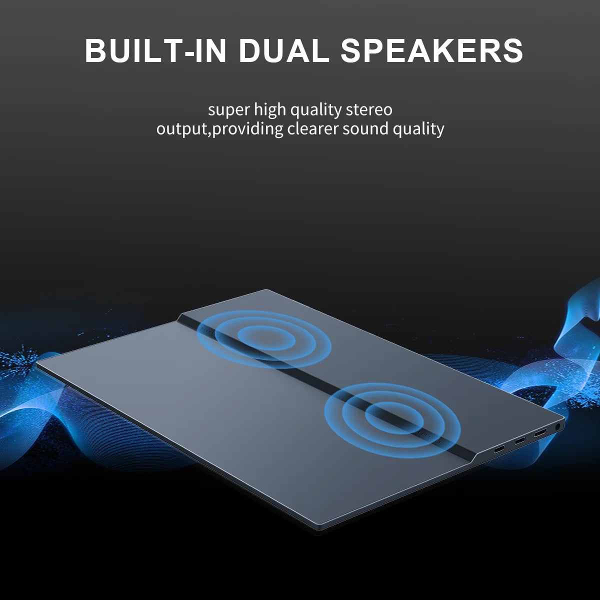 Unew Portable Monitor 13.3 inch 2560*1600 2.5K Gaming Display Screen HDMI Type-C for PS Xbox Switch Laptop Phone Tablet US Stock