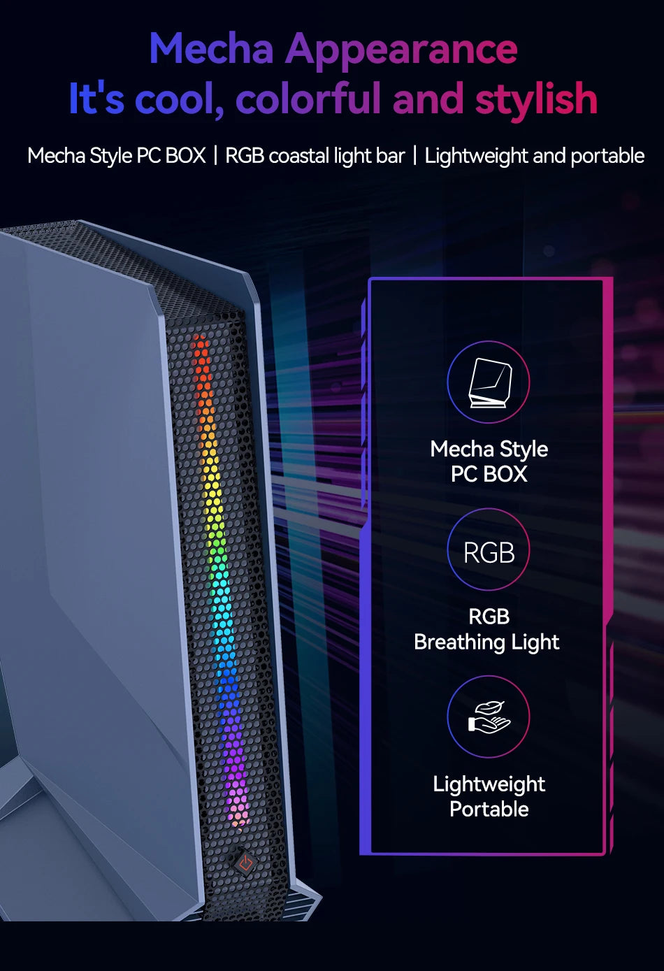 Gaming Mini Desktop PC Intel Core i9-12900H NVIDIA RTX4060 RTX3050 8GB GPU 32GB DDR4 1TB M.2 NVMe SSD WiFi6 Win11 RGB Light
