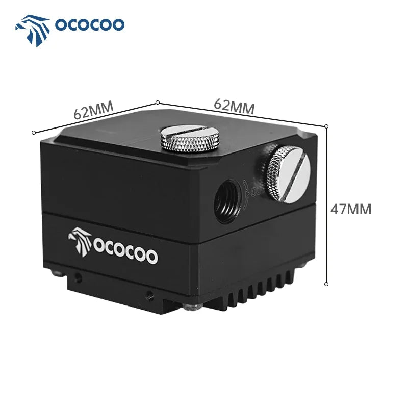 OCOCOO H06A water pump for PC water cooling CPU liquid cooler pump 600L/H DC 12V with PWM Intelligent Temperature Regulation
