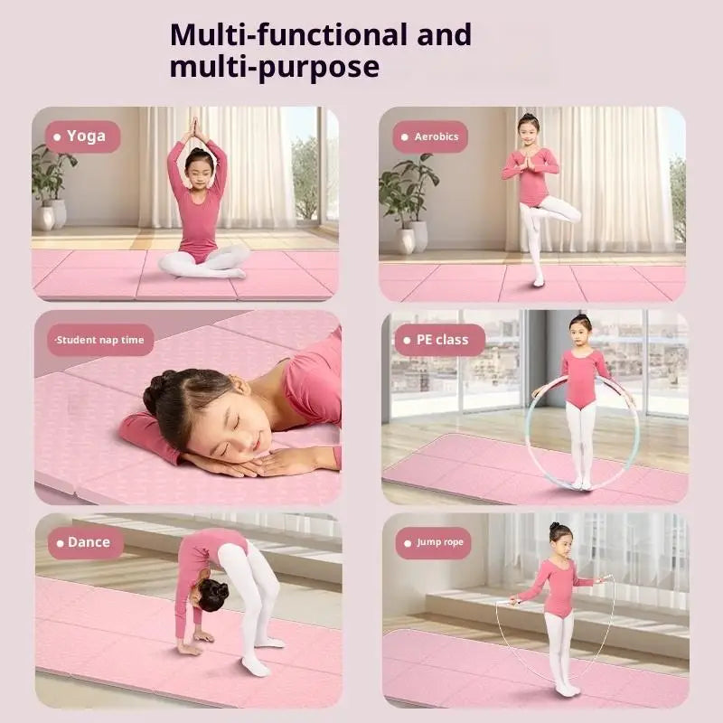 【M】4mm Thick TPE Foldable Yoga Mat 183*61cm Easy Storage For Travel Yoga Pilates Home Exercise Floor Mat