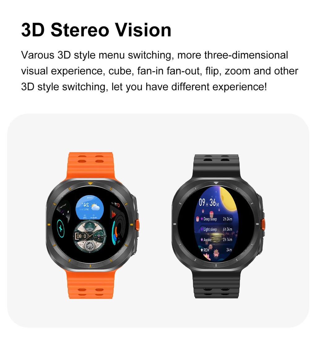 Smart Watch 7Ultra for Men ChatGPT Compass NFC 360*360 AMOLED Screen Heart Rate Monitor Bluetooth Call IP68 Waterproof Smartwat