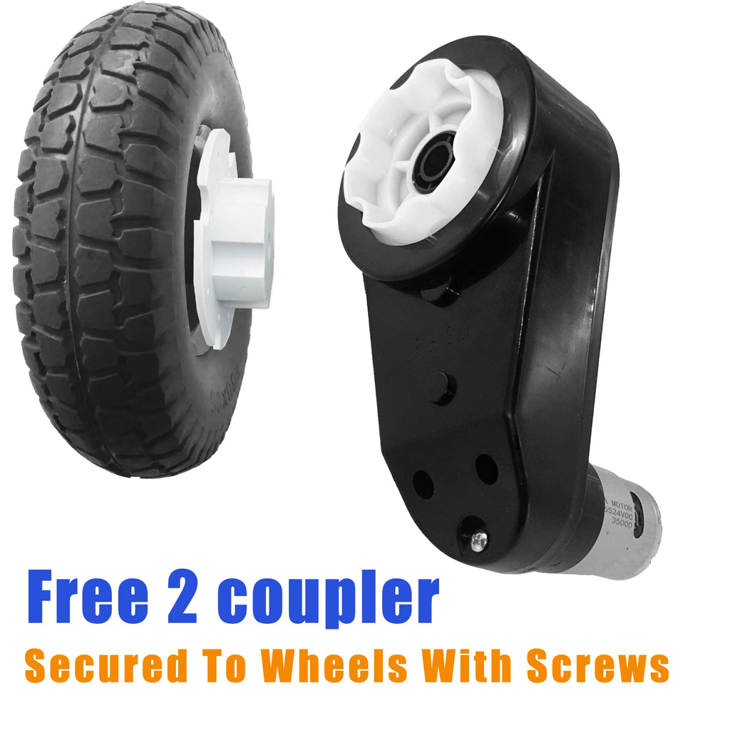 2PCS Kids Electric Car GearBox With 12V 24V High-Speed Motor, Ride On Vehicles Motor Upgrade 12V Motor Engine for Ride On Car