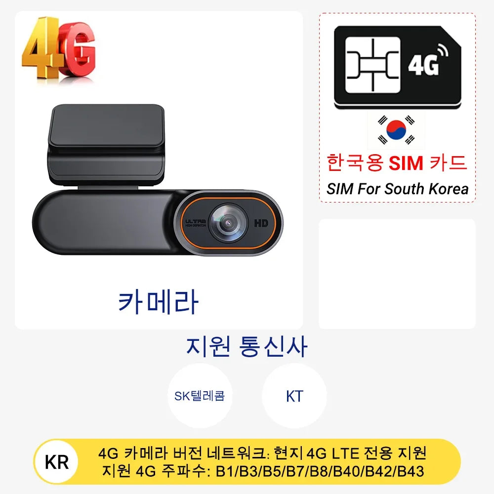 PEGATISAN 4K 4G Cam Mini Sentinel Mode CAR DVR 1080P Black Box Room OBD Parking Monitor Night Vision Camera OBD Connection
