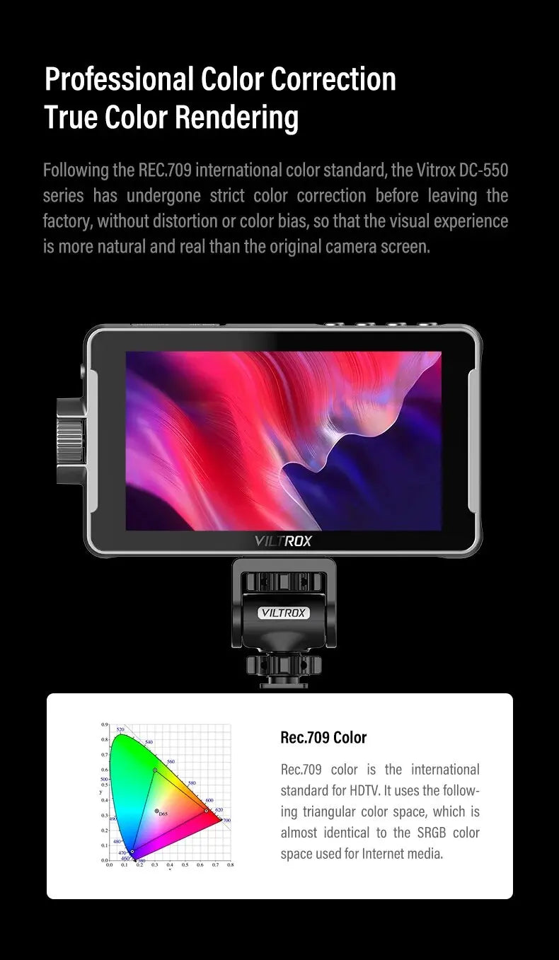 VILTROX DC-550 Pro Portable Monitor 5.5" 1920x1080 4K Profissional Monitors HDMI Touch Screen Field 3D LUT Director Monitor
