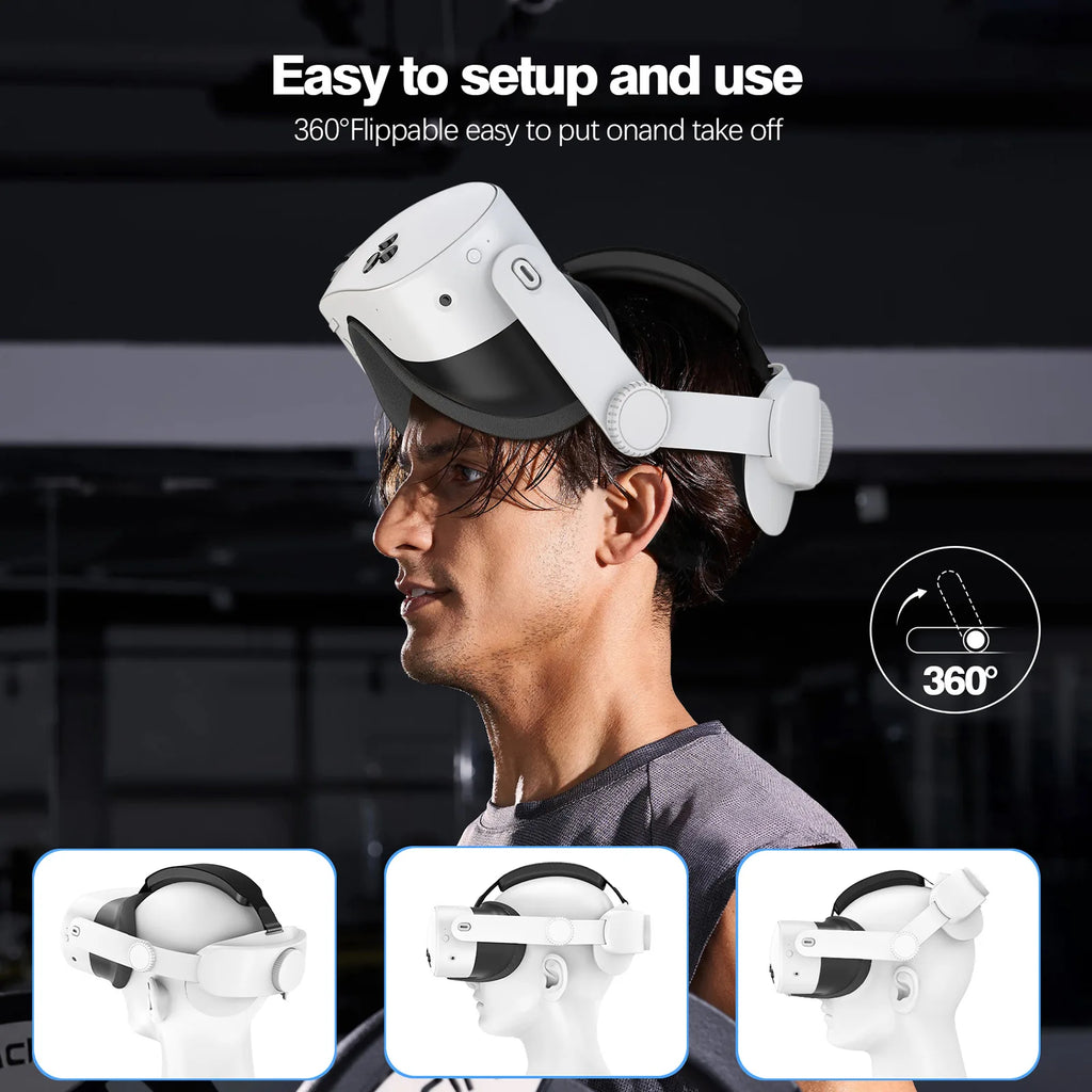Head Strap Compatible with Oculus Quest 2, Adjustable Elite Strap Replacement in VR Accessories (Comfort Head Strap Only)