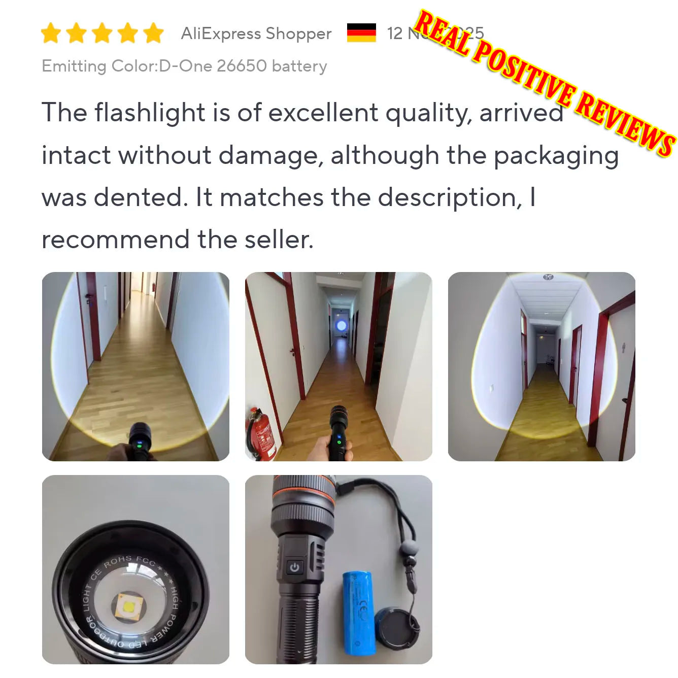 Most Powerful Long Shot LED Flashlight Zoomable Camping Torch Built-in 26650 Battery High Power Tactical Lantern for Outdoors