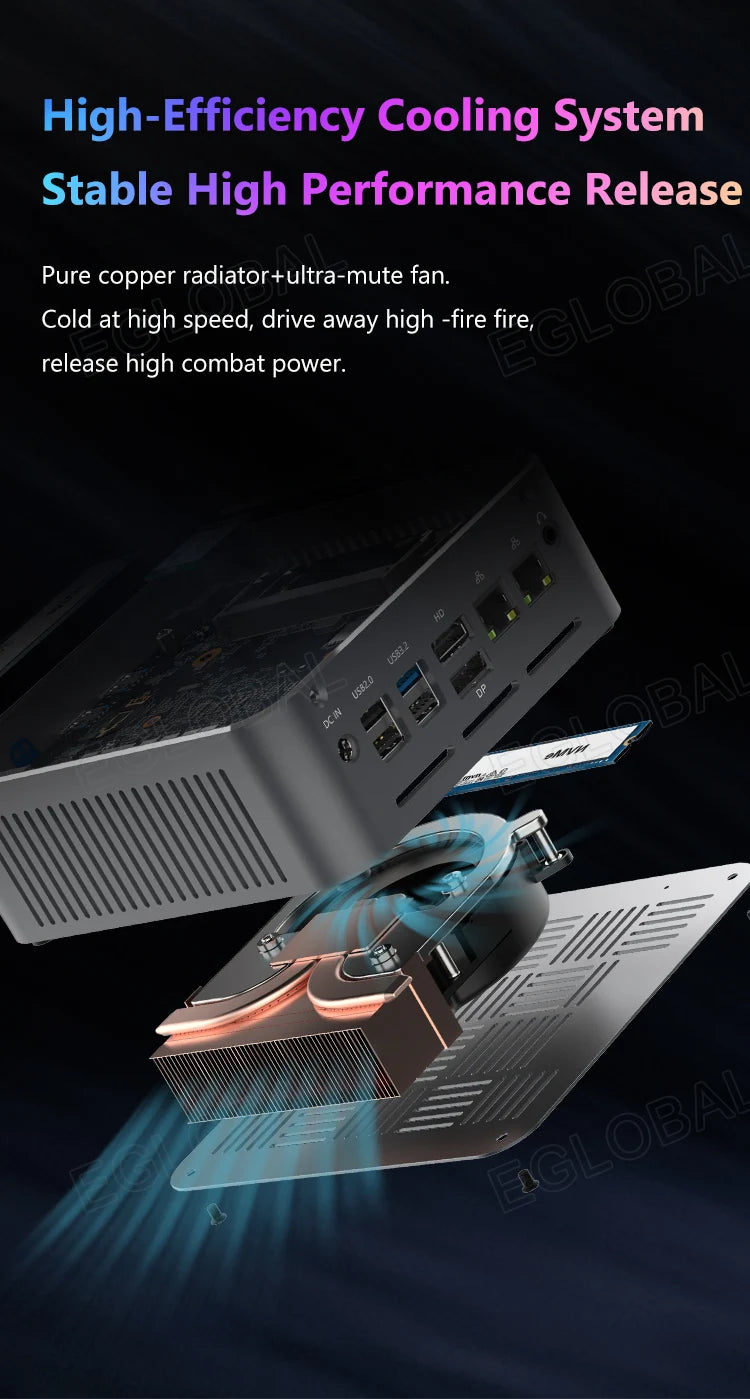 EGLOBAL Mini PC Gaming 13th Gen i9-13900H i7-13620H 32G DDR5 1TB NVMe Gaming Computer Windows11 Wifi6 Type-C Mini Computer Gamer