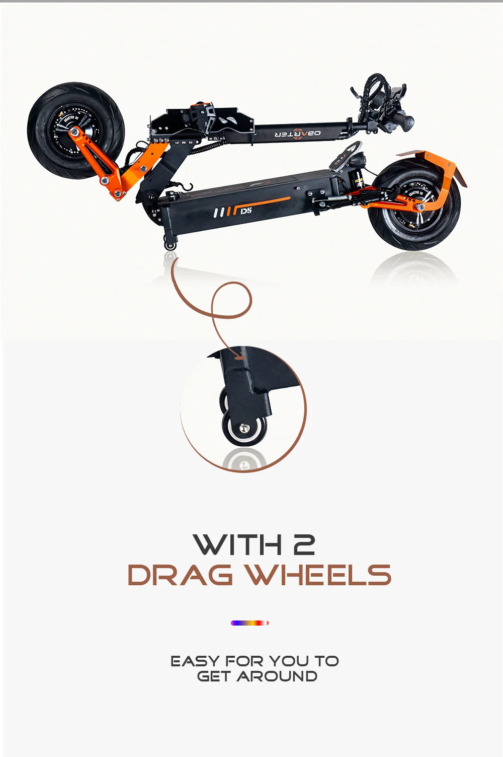 D5 scooter with Removable Battery Fast Speed 70kmh Obarter Electric Scooter Long Range 12 inch Tire 48V 5000W Scooter