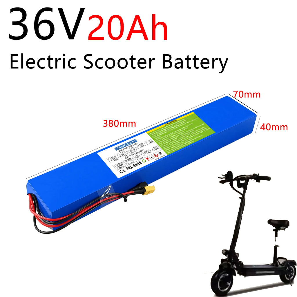36V 10S4P 20Ah 18650 Battery Pack 250-750W  30A BMS 36v Lithium Li-ion Battery Electric Scooter 42v Electric Scooter Battery