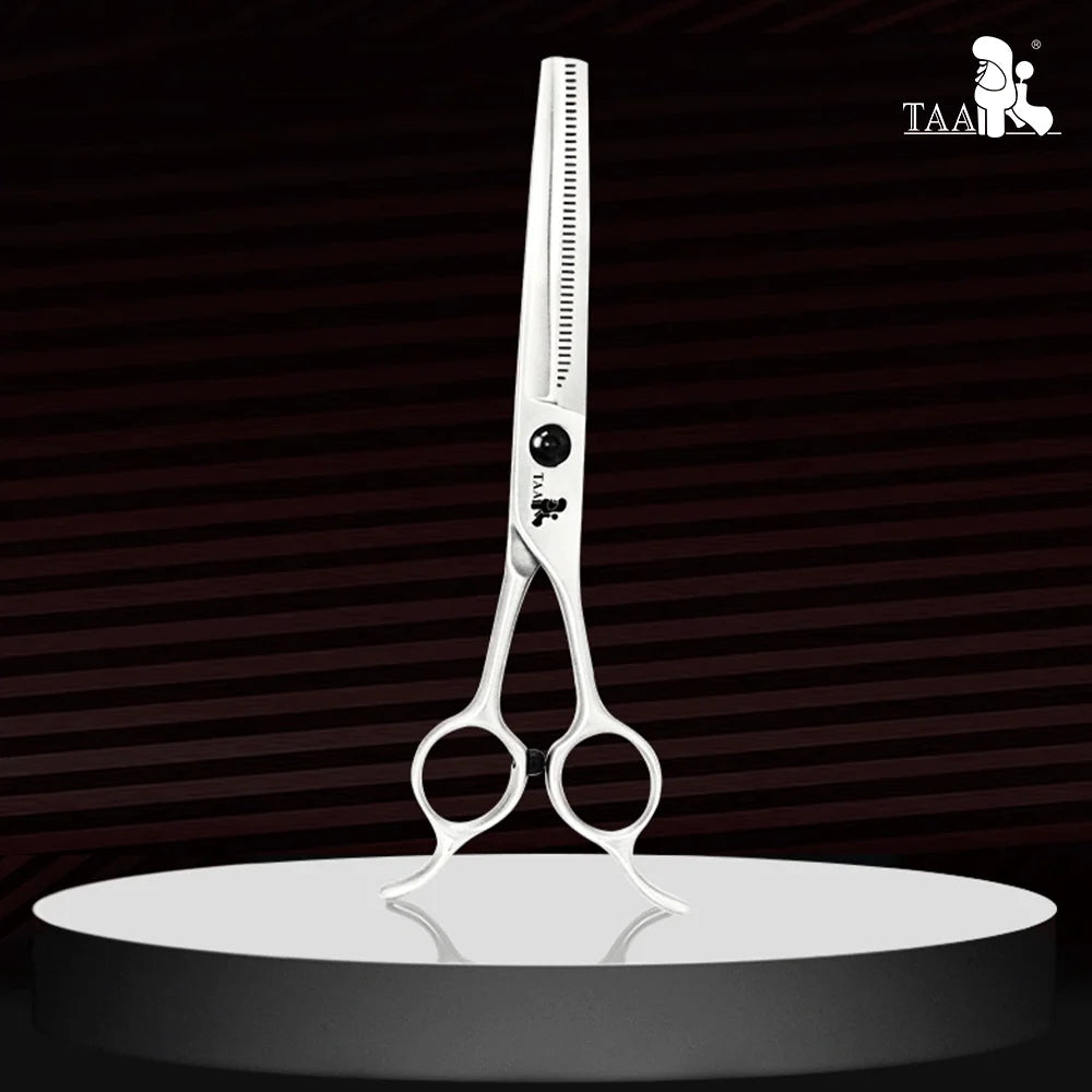 TAA Professional Grooming Scissors Pet Serrated Scissors for Dog & Cat Alloy Steel Shears Pets Shears Groomer Tools Hair Clipper