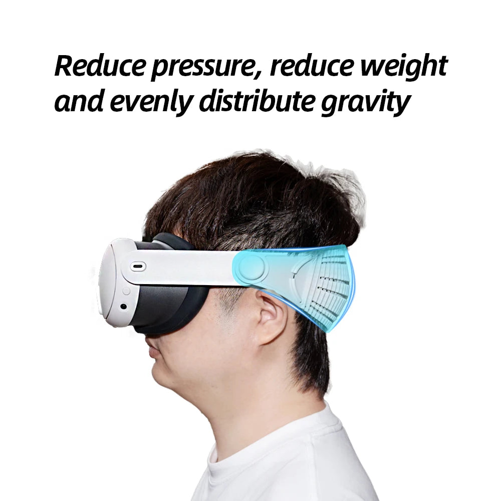 VR Meta Quest3 and Quest3S Headbands Adjustable Size Comfortable Breathable Soft Rubber Headband Accessories