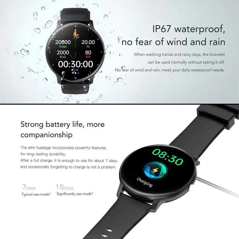 2025 New Ultra Light Smartwatch New Smart Watch Men Sports Fitness Watch Heart Rate Full Touch Screen Bluetooth Call