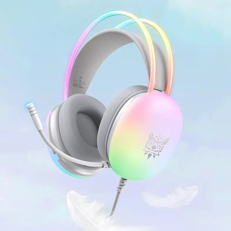 Gaming Headphone Headset Wired Earphone Earbuds Gamer For iPhone Phone PC With Cable Microphone Mic Fone RGB Portable Head Set