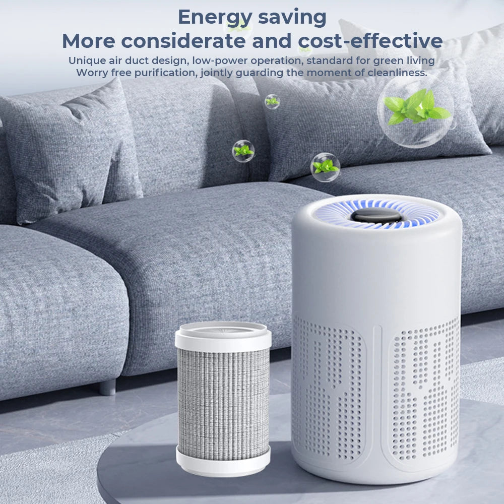 Mini Desktop Air Purifier HEPA Filter With Negative Ion Technology Eliminates Formaldehyde Odors Smoke And Dust Particles