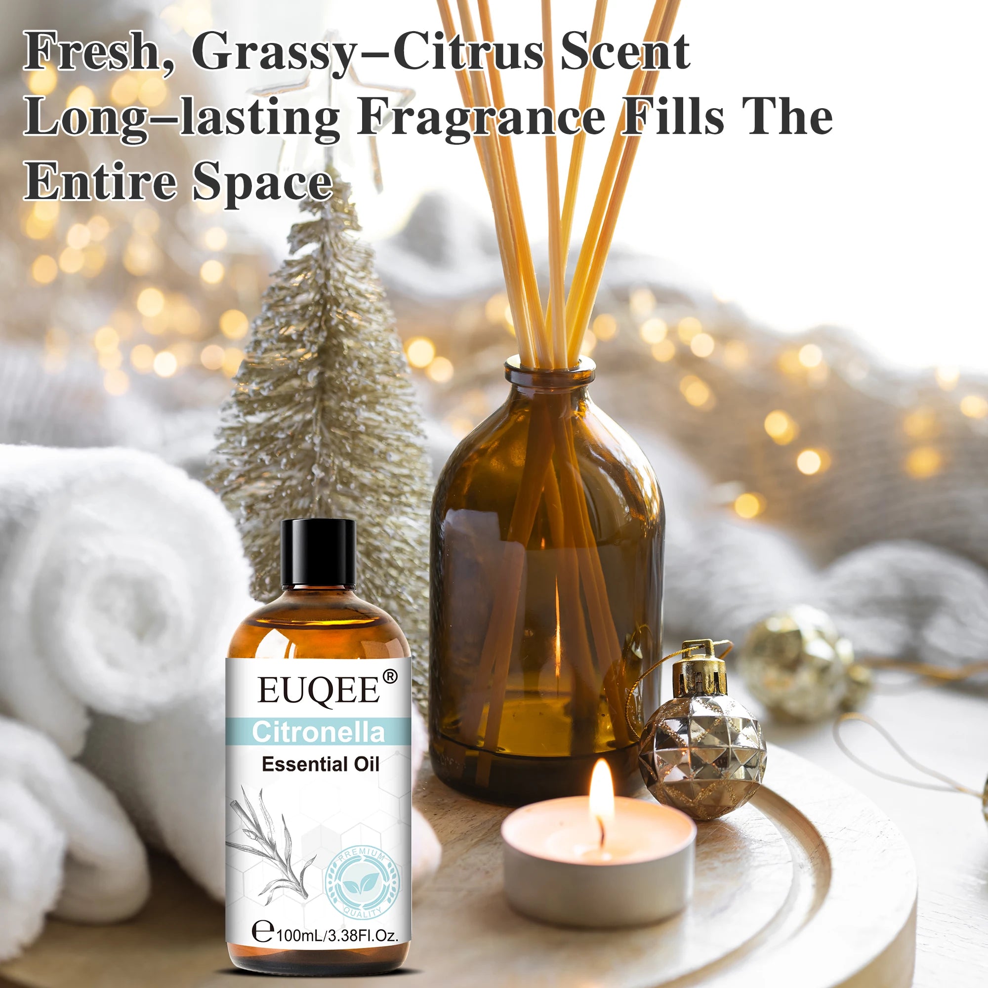 Essential Oil 100ml with Dropper Lavender Vanilla Essence Oil for Diffuser Sandalwood Bergamot Lemongrass Fragrance Oil Gift