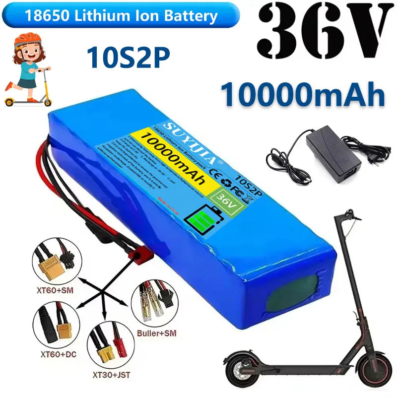 36V 10000mAh 10S2P 36V Electric Scooter Battery Lithium Electric Scooter 500W Electric Scooter Battery 36V 10S2P Battery