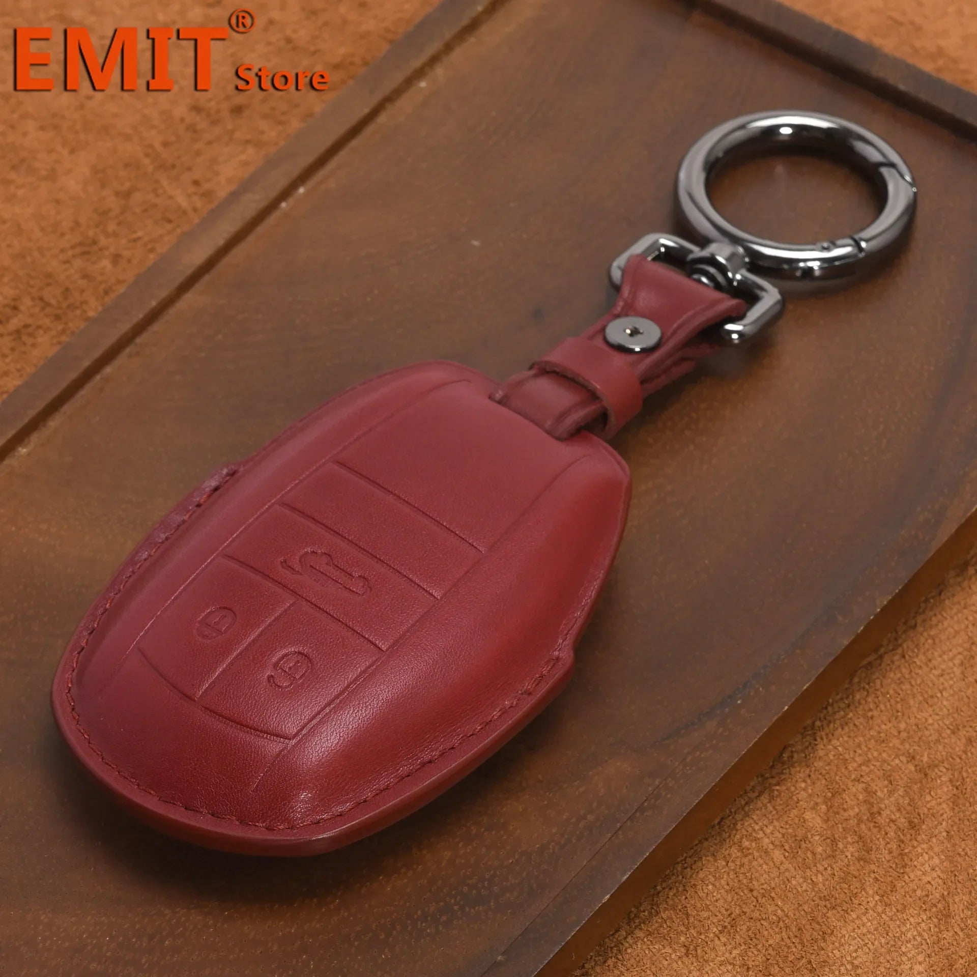 Handmade Leather Key Fob for Bentley Bentayga Continental Flying Spur Mulsanne PHEV Continental GT Cover Case Car Accessories
