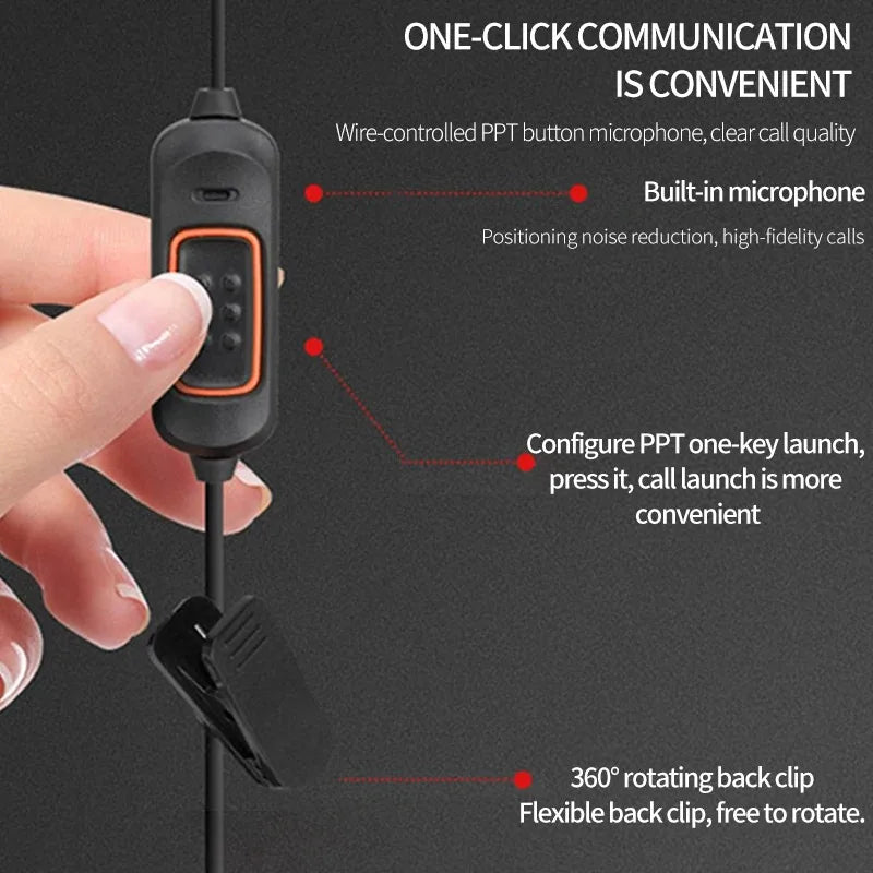Baofeng Headset For BaoFeng UV-5R UV-13 PRO UV-S9 Plus AR-518 Mic earphone Walkie Talkie CB Ham Two Way Radio Accessories