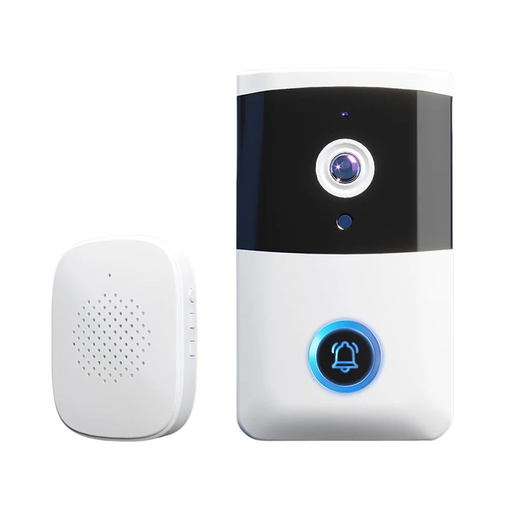 WiFi Wireless Video Doorbell IR Night Vision Doorbell Camera Smart Door Bell for Home Security Alarm System