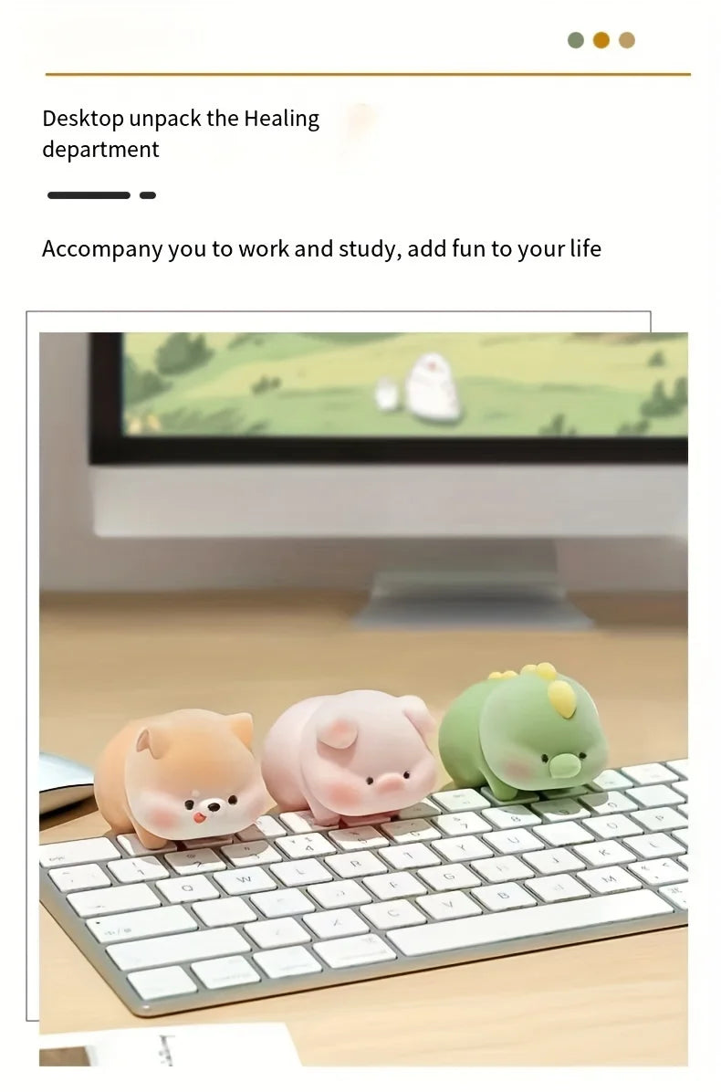 Desktop Small Ornament for Computer, Car Screen Ornament, Office Workstation Decoration, Computer Display Screen Pendant