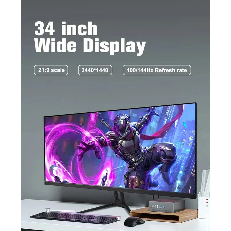 34 Inch Curved Monitor 144HZ 165hz Computer Screen PC Monitor 4K Gaming Monitors For Enhanced Gaming Experience
