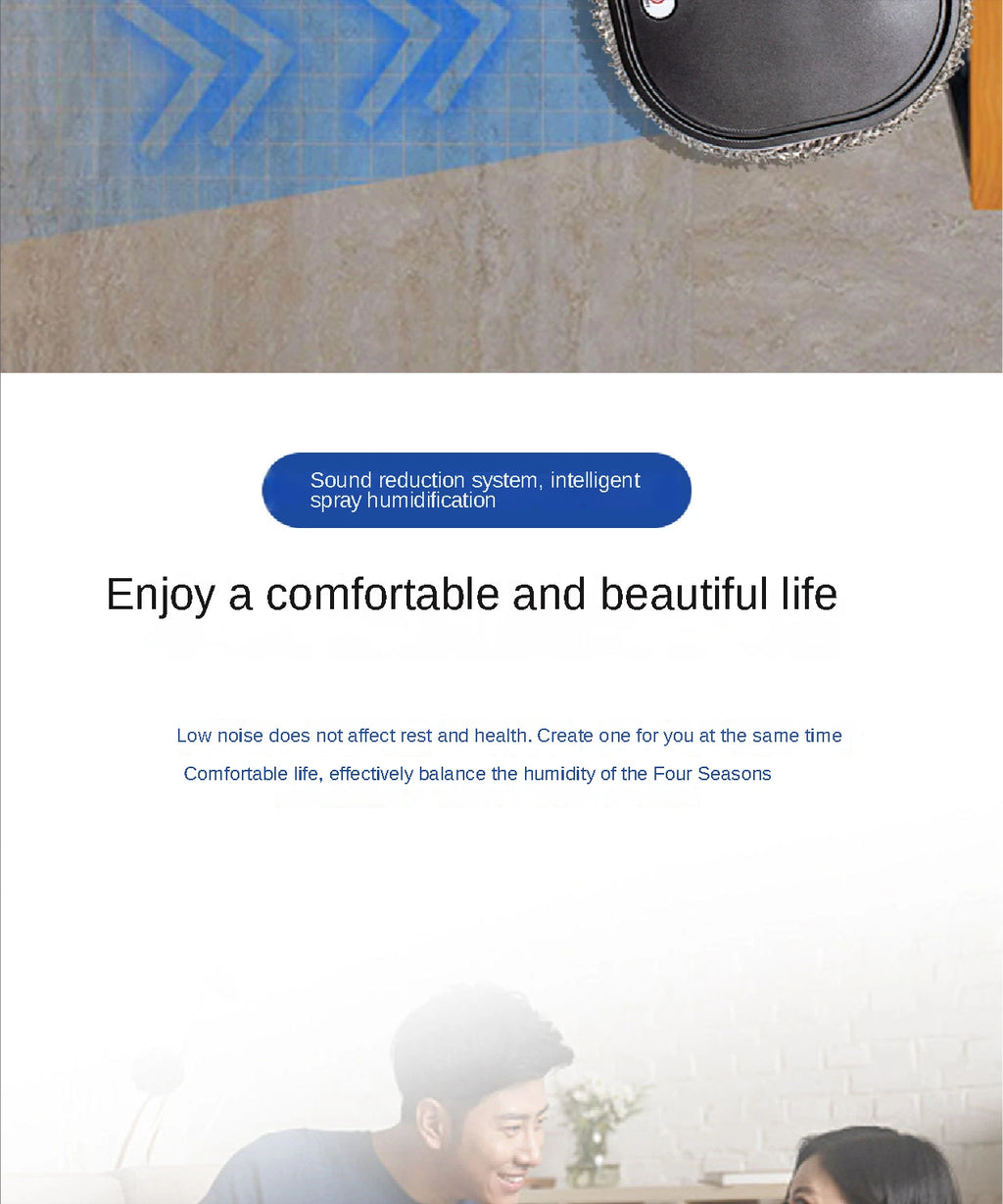 NEW Rechargeable Smart Sweeping and Mop Robot Vacuum Cleaner Dry and Wet mopping robot Home Appliance with Humidifying Spray