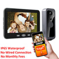 Tuya Smart Wireless Doorbell Camera Outdoor WiFi Audio Video Door Phone Intercom System 1080P 5'' Monitor Screen No Monthly Fees