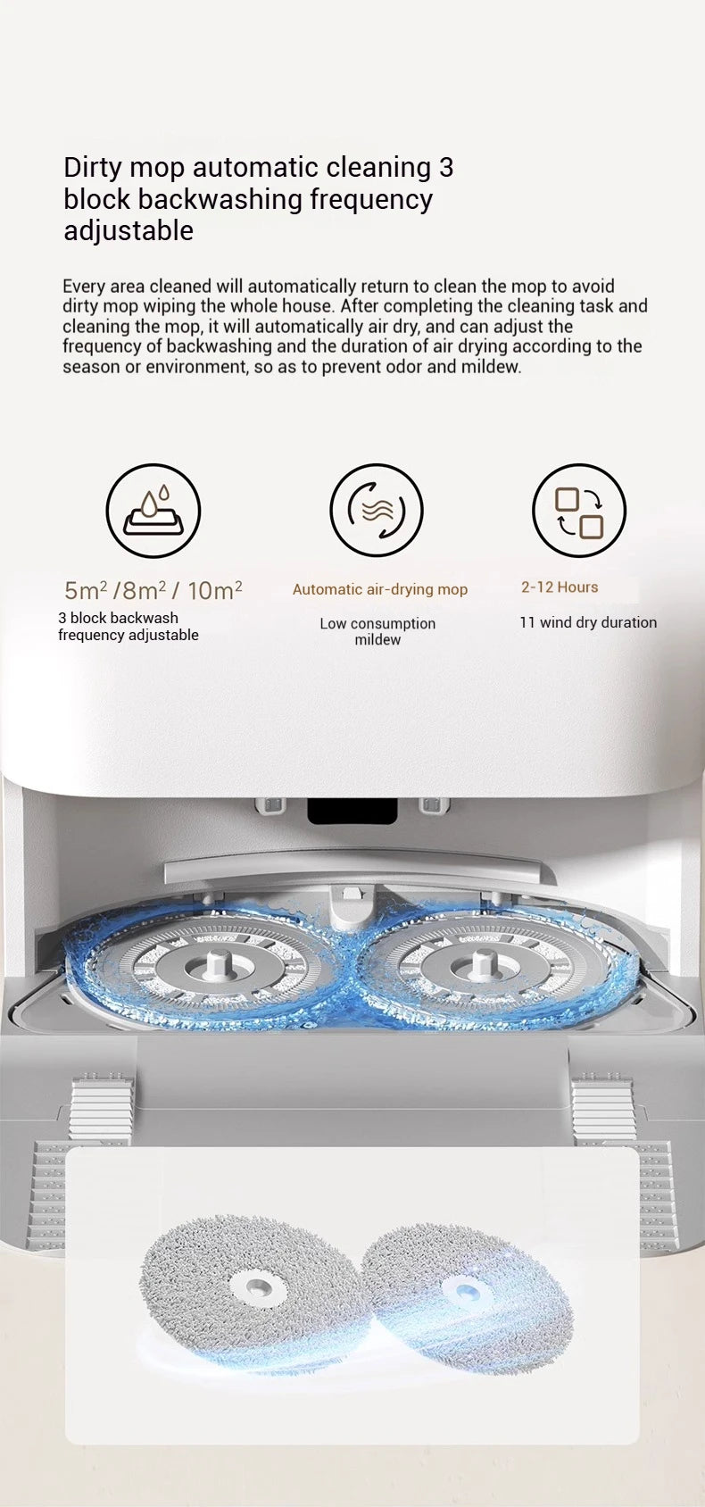XIAOMI MIJIA Self Robot Vacuum Cleaners H40 Smart Home Sweeping High Speed Rotary Scrubbing 10000PA Cyclone Suction LDS Laser
