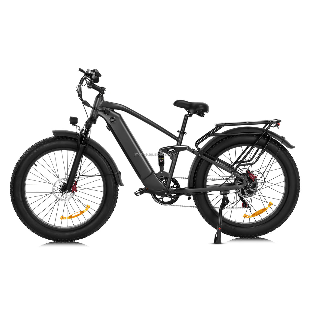 All Terrain 26-Inch Wheel Size Electric Hybrid Bike Steel Frame 1000W E-Bicycle Shimano Lithium Fat Tire Mountain Bike