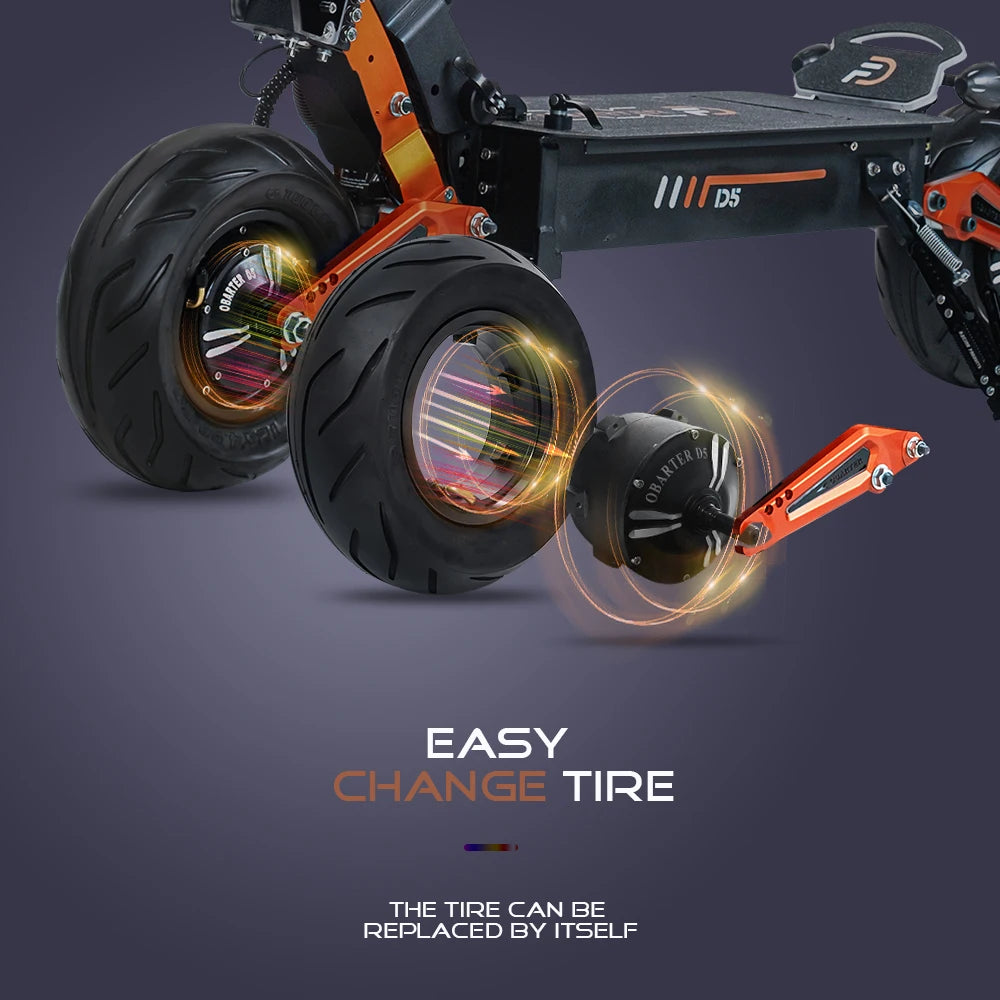 D5 scooter with Removable Battery Fast Speed 70kmh Obarter Electric Scooter Long Range 12 inch Tire 48V 5000W Scooter