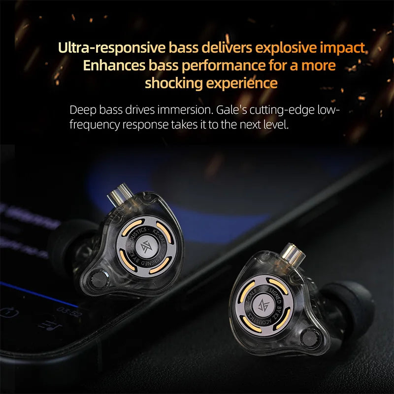 KZ Gale In-Ear Gaming Earphones 7.1 Stereo E-sports Bass Metal Earbuds for Video Game Stage Live Wired Headphones With HD Mic