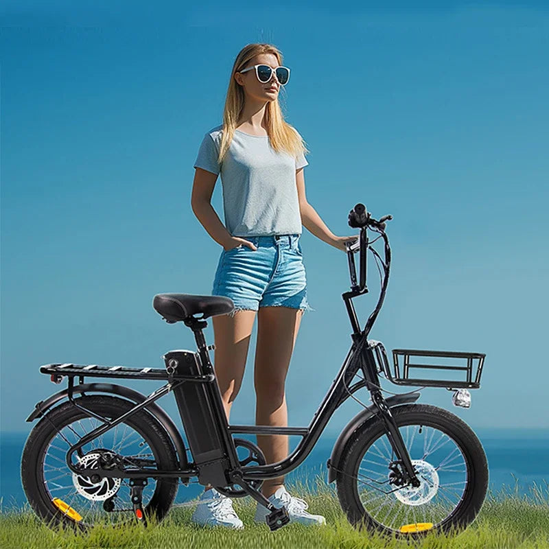750W motor electric bicycle, 48V-10ah lithium battery outing life travel 20-inch durable urban commuting E-Bike