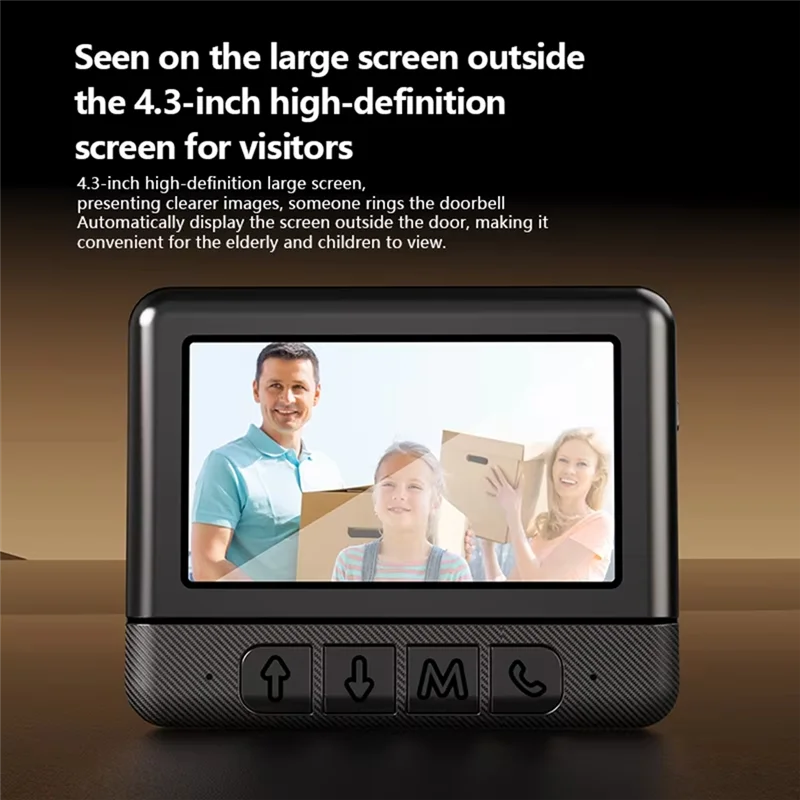 AT21-4.3-Inch Home Security Smart Doorbell X6 Smart Video Doorbell Infrared Night Vision Smart Doorbell