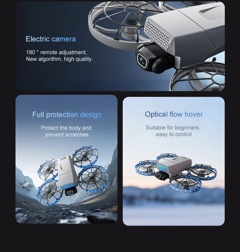 droneS 4k professional 10km  brushless optical flow folding dual mirror professional aerial photography with servo gimbal drone
