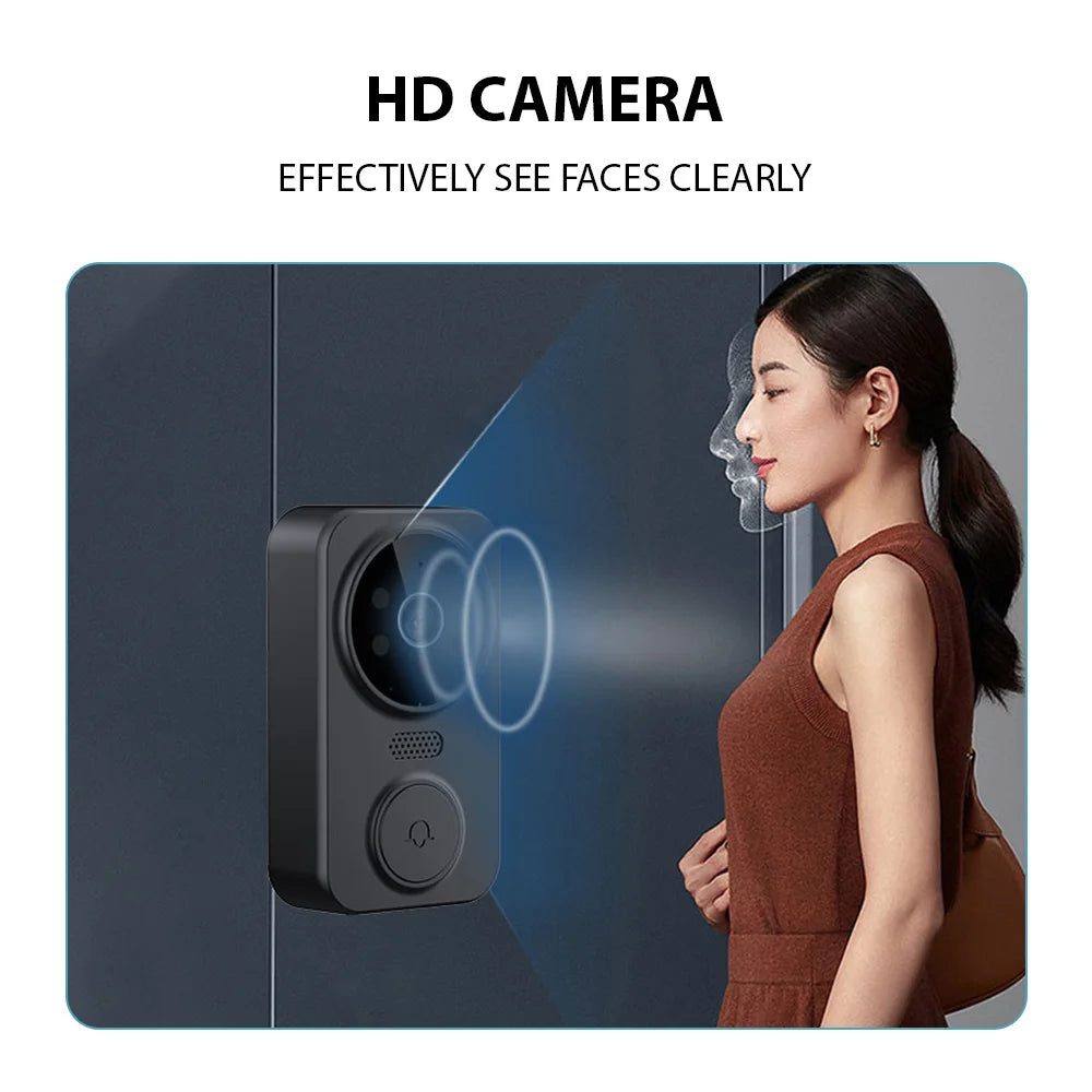 4.3 Inch IPS Screen Doorbell 2.4G Wireless Visual Intercom Doorbell Wireless Smart Video Monitoring Intelligent Doorbell Two-Way