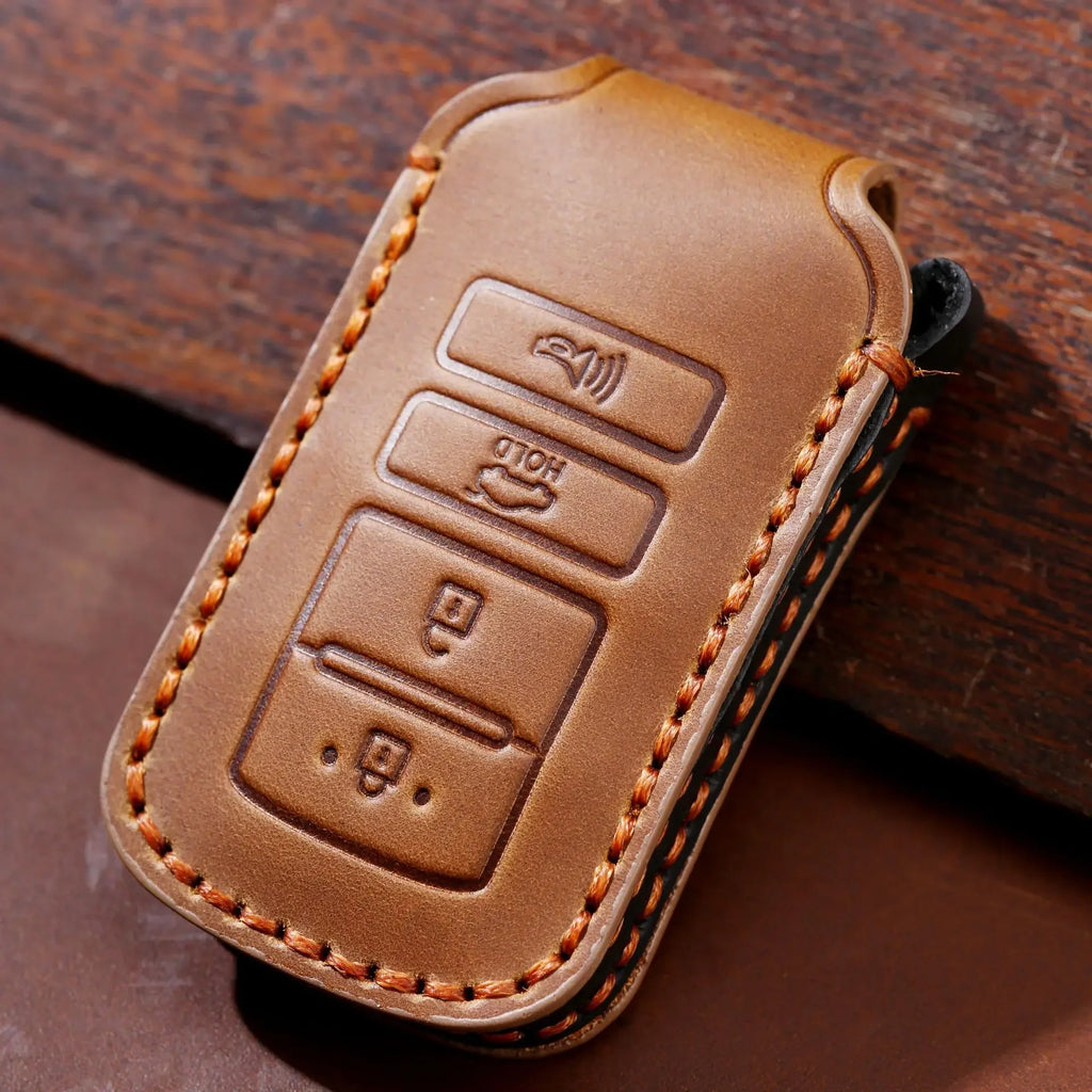 Luxury Leather Car Key Case Cover Fob Protect for Kia 4 Button Sorento K900 K7 Cadenza Accessories Keychain Holder Shell Bag