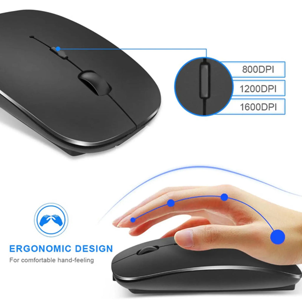 Wireless Mouse Bluetooth 5.0 Mouse Wireless Computer Silent Mice No Usb Adopter Ergonomic Mouse Optical Mice For Pc I V3r9