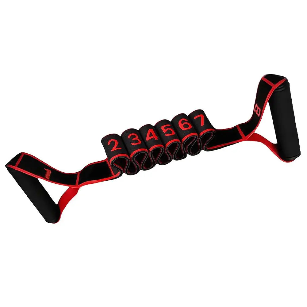 Fitness Resistance Band For Yoga Pilates Stretching Fitness Training 8 Adjustable Resistance Level Digital Marking Fitness Suppl