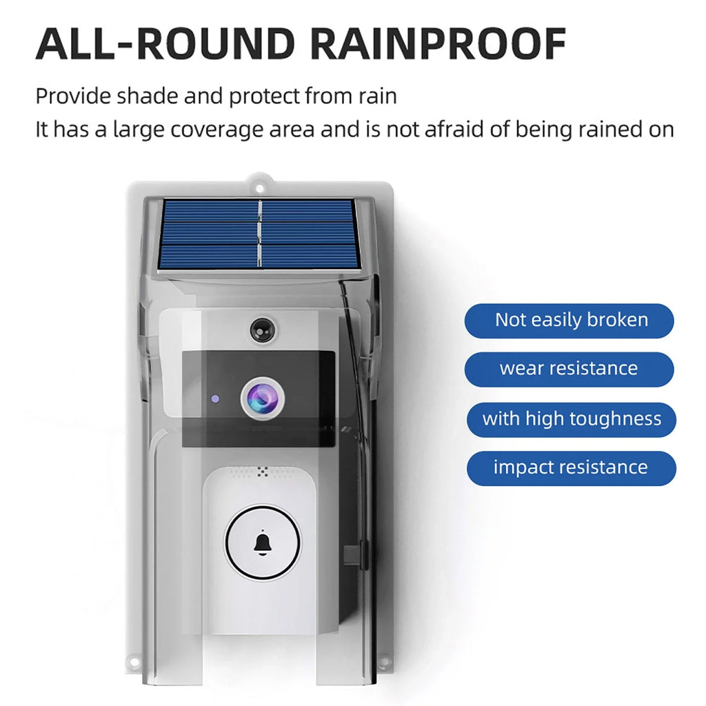Wireless Doorbells with Solar Cover Camera High Definition Intelligent Video Door Bell Waterproof Smart Home Intercom Video Bell