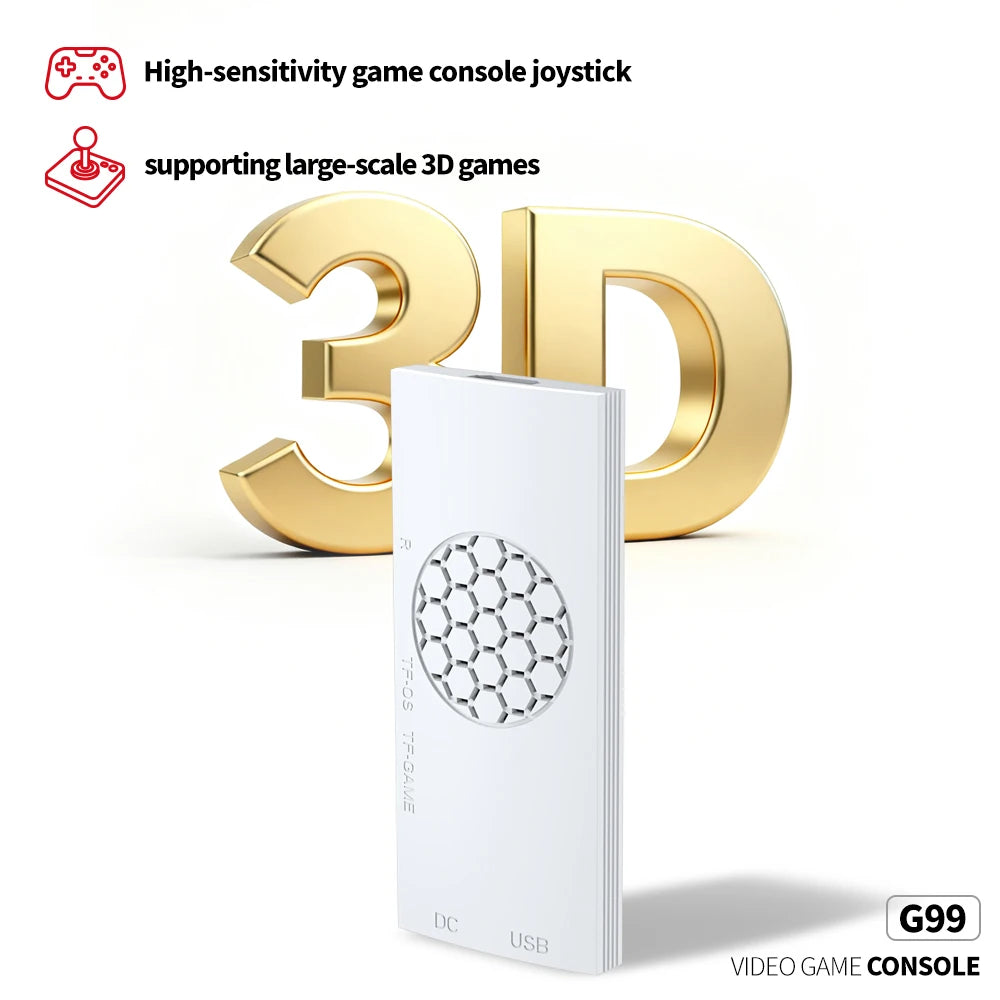 8-Core Processor Game Console G99 for P1/P2/FC(Over 35 Emulators) with 4K HD Display,2.2GHz Frequency & Multi-Language Support