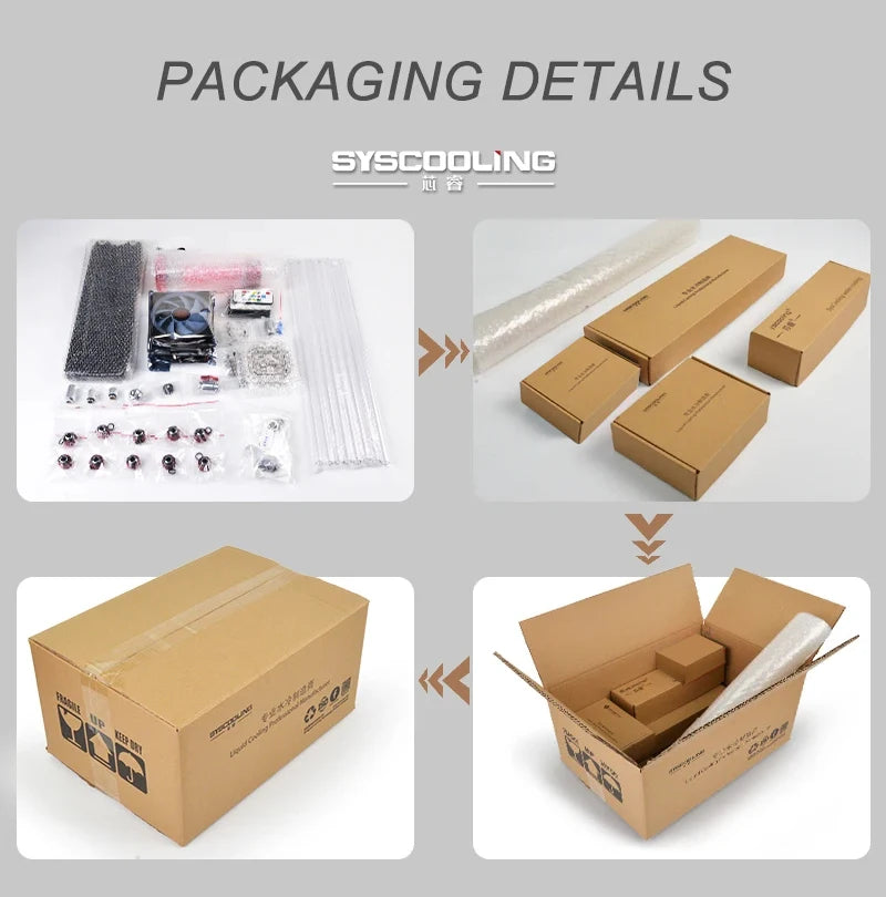 Syscooling DIY PC Water liquid Cooling Fan Kit Heat Sink kit for CPU hard tube water cooling kit