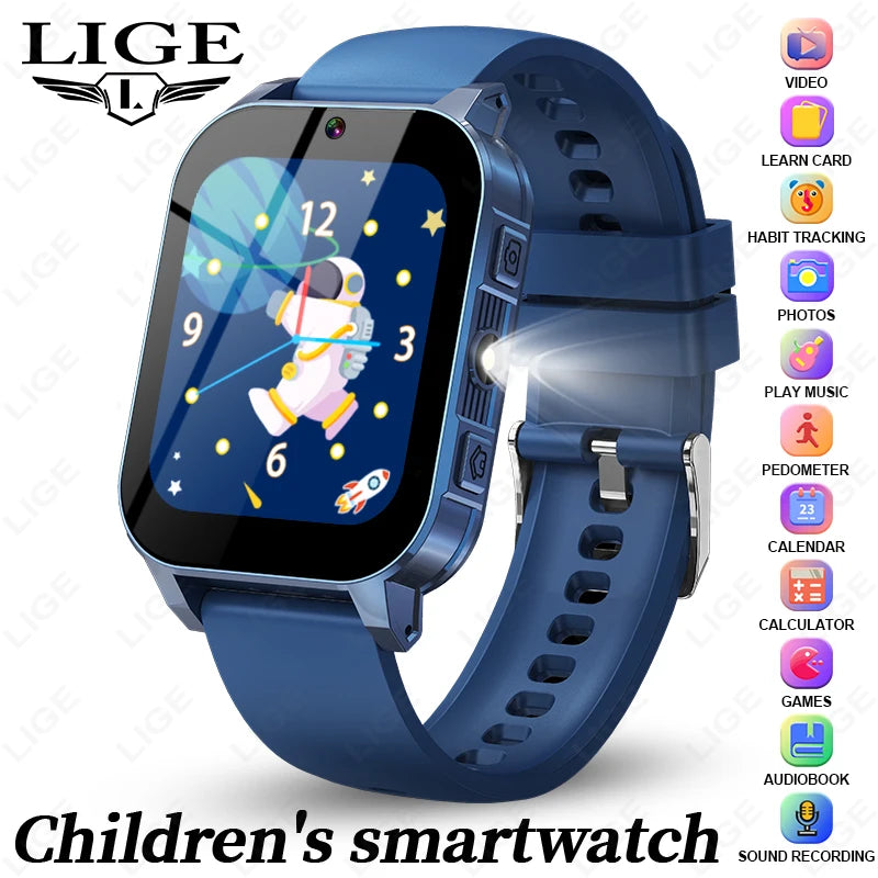 Smart Watch for Kids Puzzle Games HD Touch Screen Camera Music Player Pedometer Alarm Clock Calculator Flashlight Kids Watches