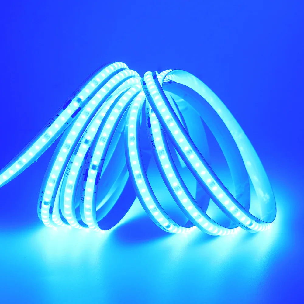 Led Strip COB 220V High Brightness 5m 10m 20m 50m Flexible Light Tape with IC Rectifier 230V 240V AC 240LED/m Linear Lighting