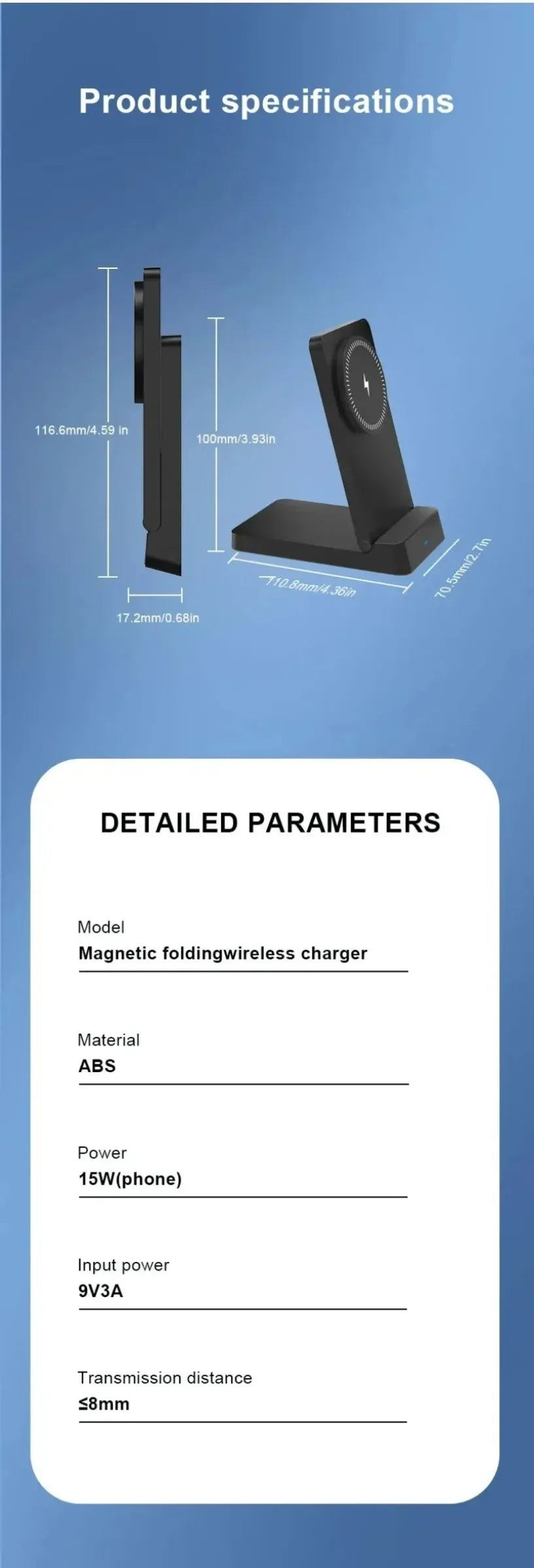 Magnetic Fast Charging Station 30W Wireless Charger Desktop Fold Smart Phone Holder Charge For Magsafe iPhone 16 15 14 13 12 Pro