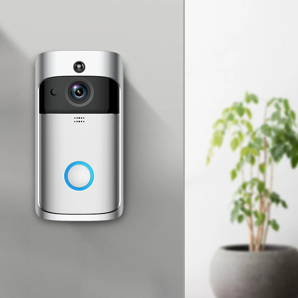 V5 pro WIFI Wireless Smart Doorbell Night VisionVoice Video Intercom Doorbell PIR Motion Detection Security Door Phone Camera