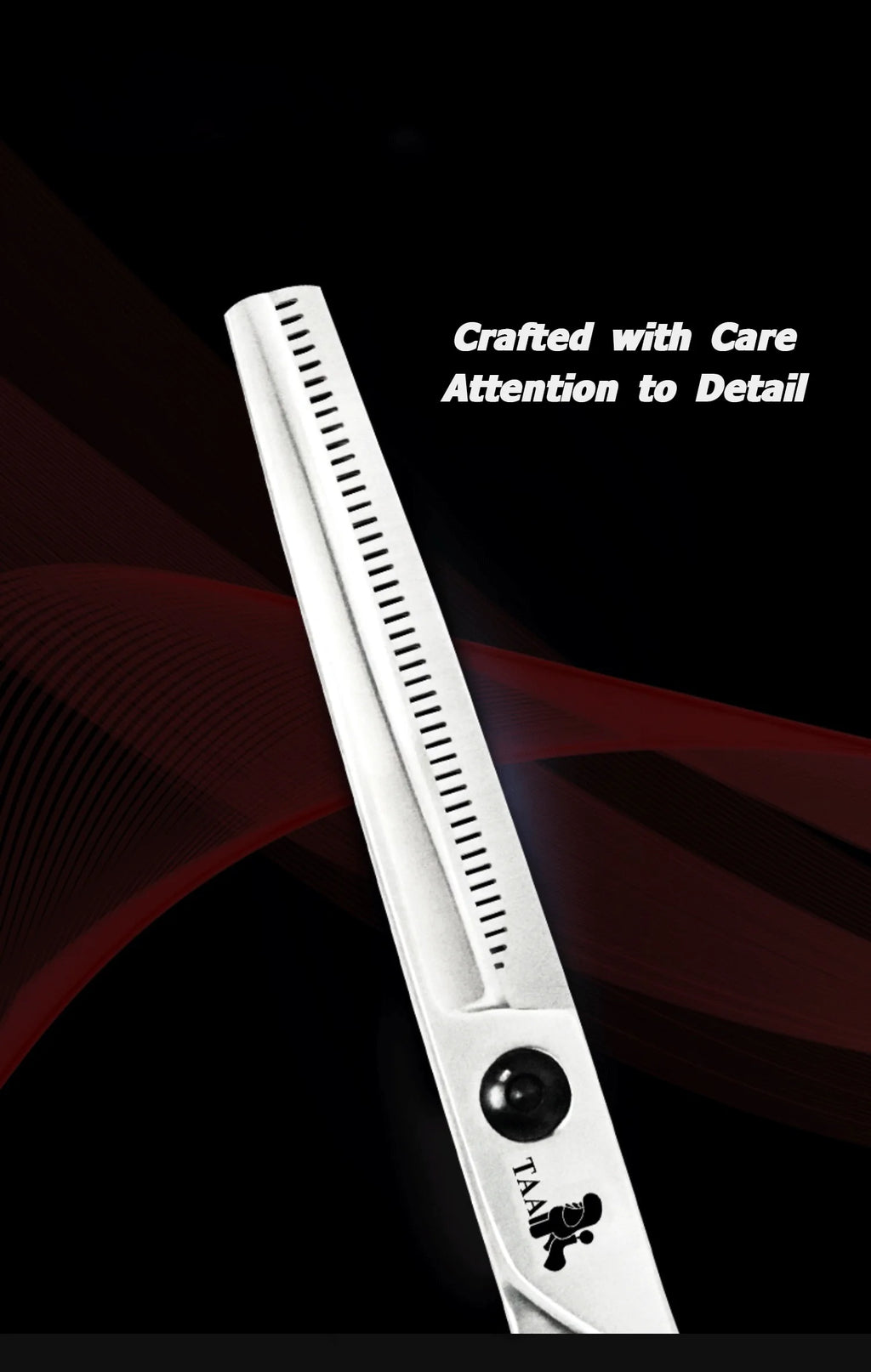 TAA Professional Grooming Scissors Pet Serrated Scissors for Dog & Cat Alloy Steel Shears Pets Shears Groomer Tools Hair Clipper